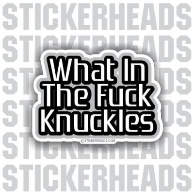 What In The Fuck Knuckles - Funny Sticker