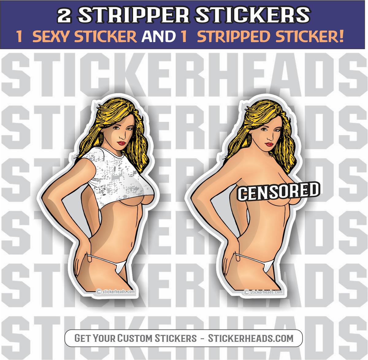 Diamond Sellers  -  Sexy Stripper Stickers - 2 STICKERS!
