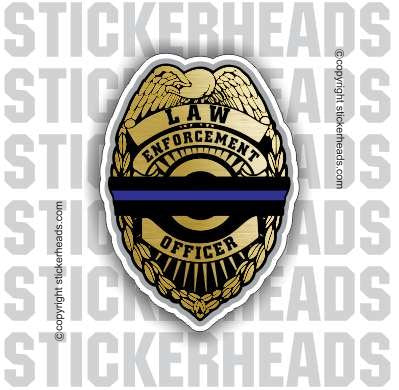 Police badge - Law Enforcement Blue Line  -  Badges, Stripes & More  - Sticker