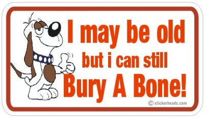 May Be Old Bury Bone  - Attitude Sticker