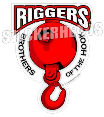 Brothers of the Hook - ball and hook - Rigger Riggers Sticker