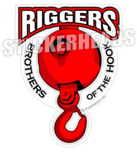 Brothers of the Hook - ball and hook - Rigger Riggers Sticker ...