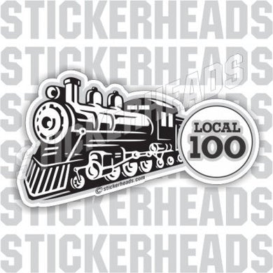 Steam Engine with Your Local - Railroad Sticker