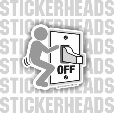 Stick Figure Fuck Off light switch  - Funny Sticker