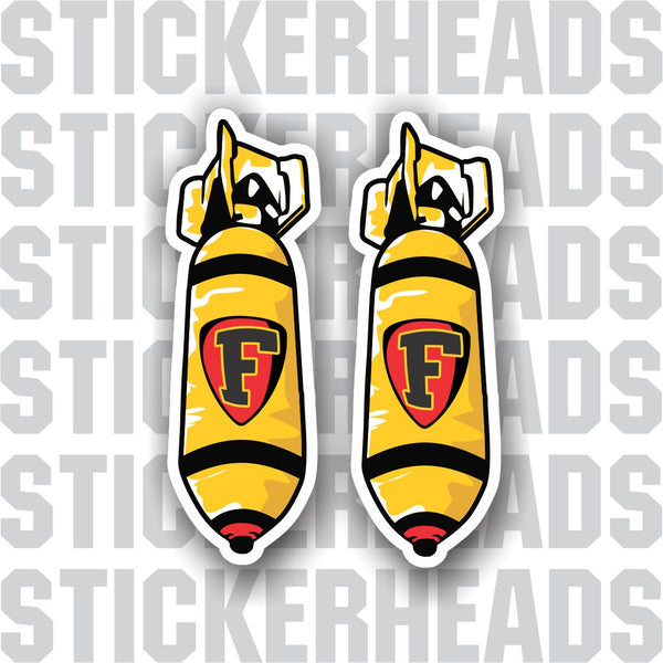 F-BOMB Yellow  - Funny Sticker