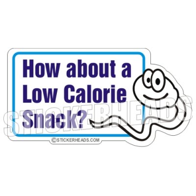 Low Calorie Snack with sperm cartoon - Funny Sticker
