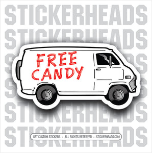 free candy van pedo -  Funny Work Sticker