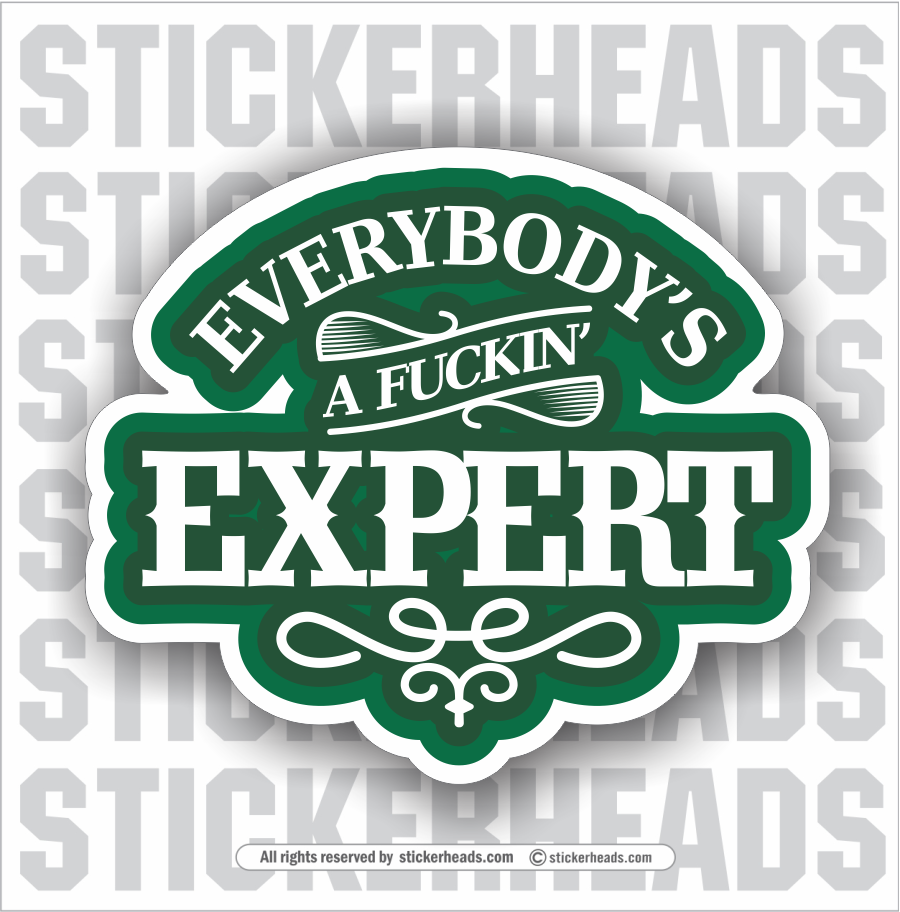 Everybody's A Fuckin' Expert  - Funny Sticker