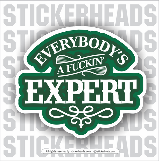 Everybody's A Fuckin' Expert  - Funny Sticker
