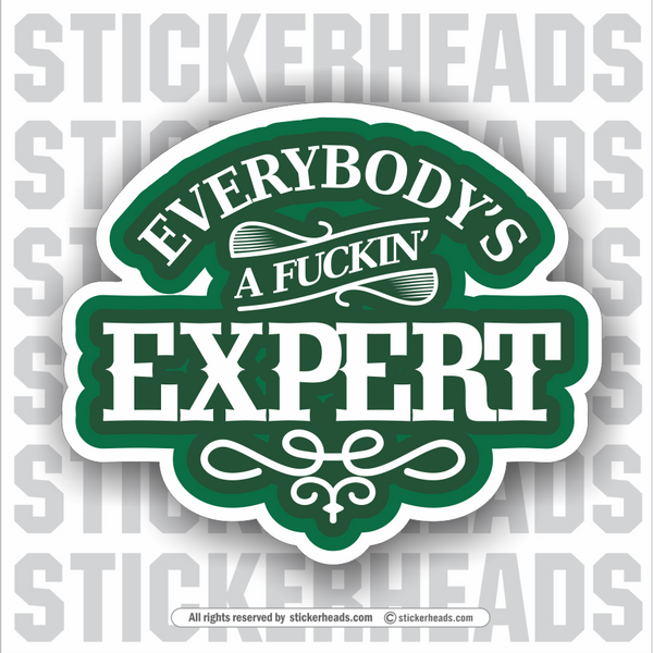 Everybody's A Fuckin' Expert  - Funny Sticker