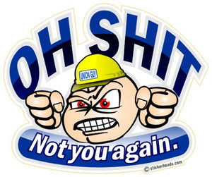 OH SHIT Not You AGAIN - Work Job Sticker