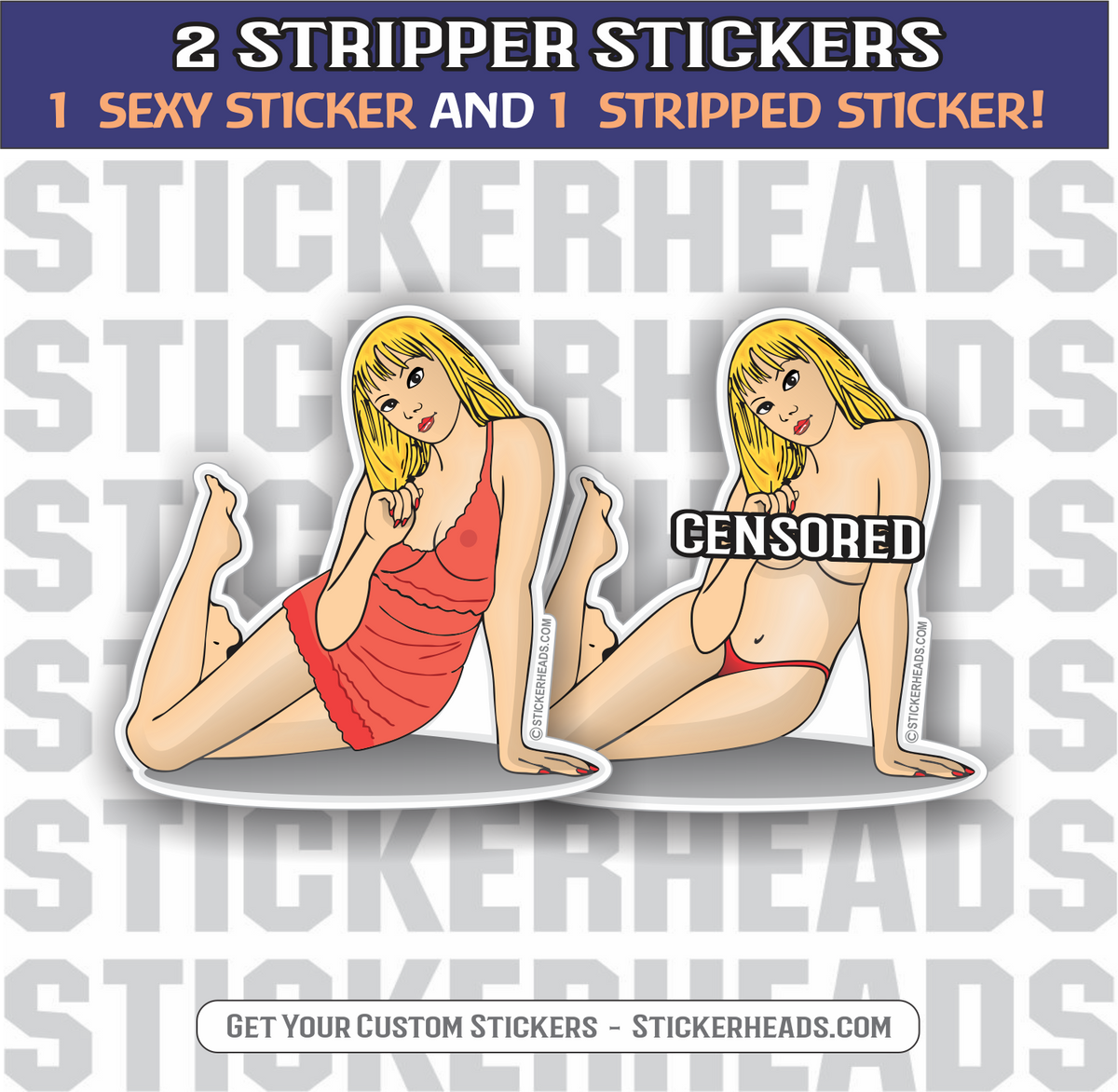 Honey Dews -  Sexy Stripper Stickers - 2 STICKERS!