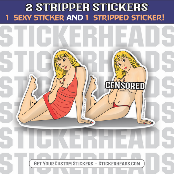 Honey Dews -  Sexy Stripper Stickers - 2 STICKERS!