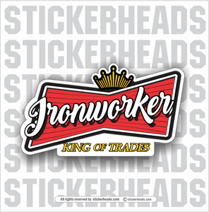 Beer Ironworker Logo - king of trades  -  Sticker