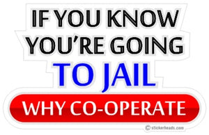 If You Know You're Going To JAIL   - Funny Sticker
