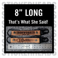 Custom Leather Keychain ( 8 inch ) - Work Union Misc -  Guy Gifts - Man Cave Shit