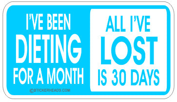 Dieting Lost 30 Days - Attitude Sticker