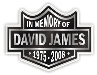 Black Biker Style - Custom Text   -  In Memory Of Sticker