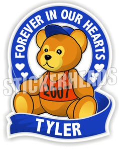 Teddy Bear ( Boy Blue )   -  In Memory Of Sticker