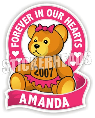 Teddy Bear ( Girl Pink )   -  In Memory Of Sticker
