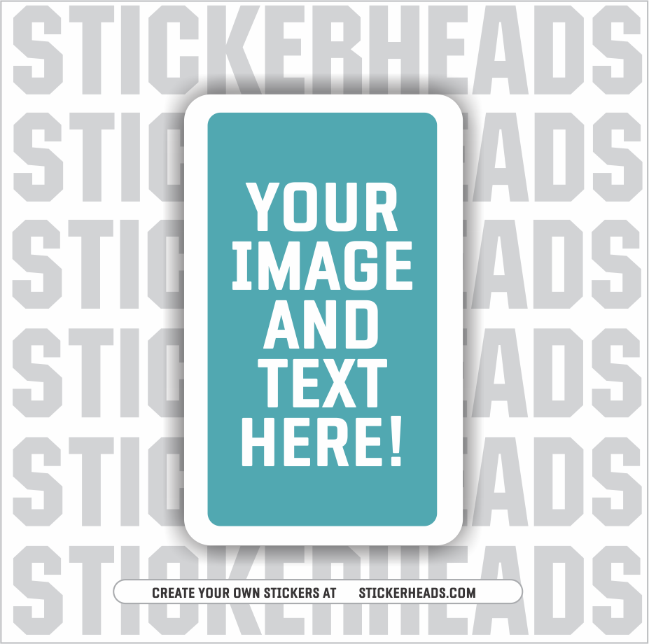 Make Your Own |  RECTANGLE STICKER |     Upload Your Photo Or Custom Design -  Sticker