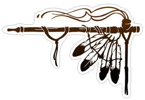 Peace Pipe-  Native Indian American Sticker