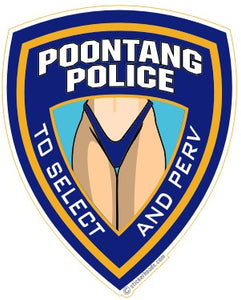 Poontang POLICE - Work Job Sticker