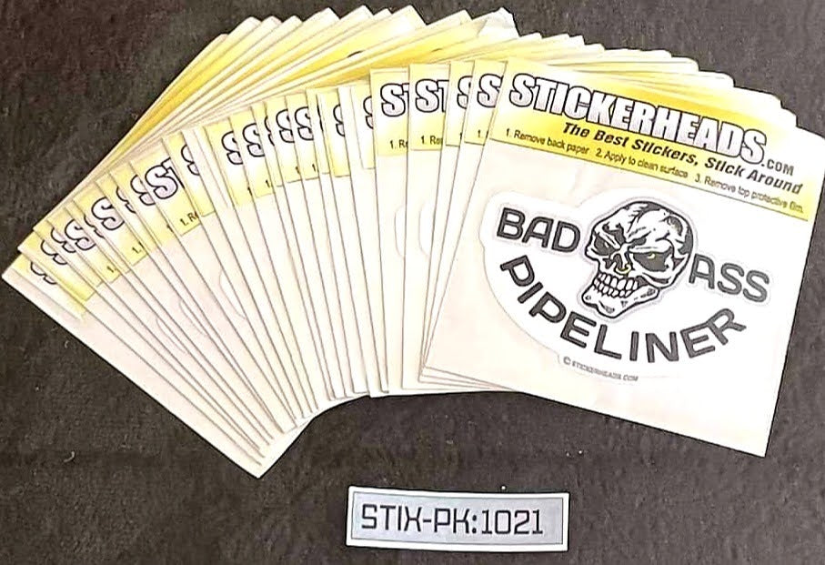 ⭕#STIX-PK 1021 --- 24 -3" Sticker Pack   | |  Over Run Sticker Deal  | | PIPELINER