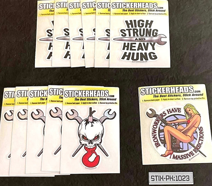 ⭕#STIX-PK 1023 --- 12 -3" Sticker Pack   | |  Over Run Sticker Deal  | | PIPEFITTER