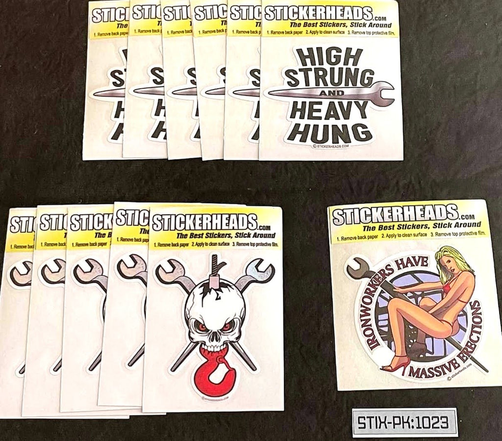 ⭕#STIX-PK 1023 --- 12 -3" Sticker Pack   | |  Over Run Sticker Deal  | | PIPEFITTER