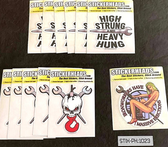 ⭕#STIX-PK 1023 --- 12 -3" Sticker Pack   | |  Over Run Sticker Deal  | | PIPEFITTER