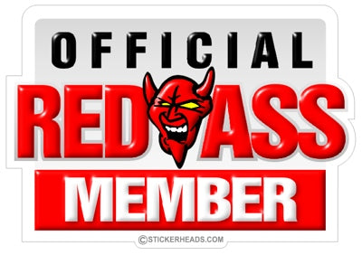 Official RED ASS Member - Funny Sticker