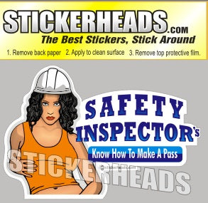 Know How To Make A PASS - Safety Inspectors Inspector  -  Sexy Chick Sticker