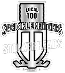 Sprinkler Head - With local - Sprinkler Fitter  Sprinklerfitter fitter  - Sticker
