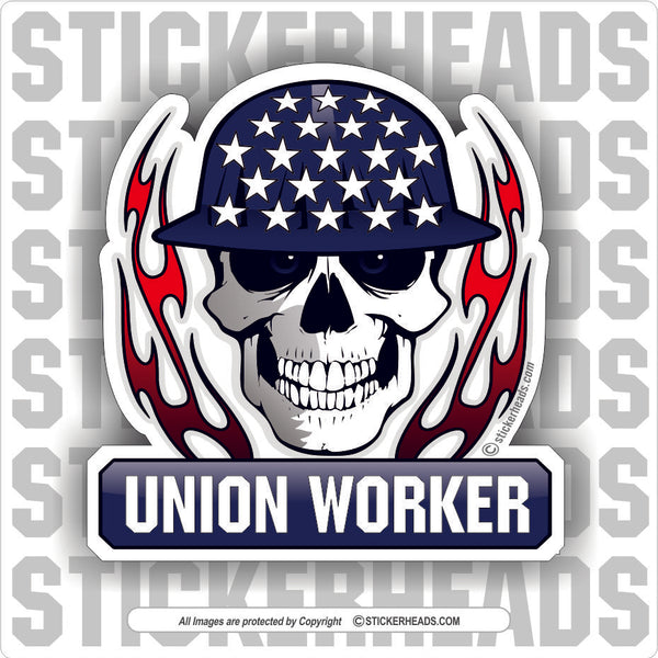 Skull Flag Flames - Or Add Custom Text Message - Make Your Own Sticker