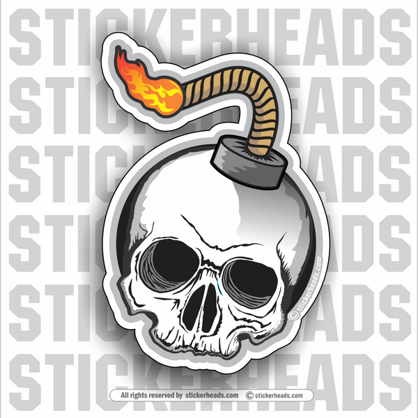 Skull Bomb BOMB -  Funny Sticker