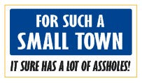 Small Town Lot Of Assholes  - Attitude Sticker