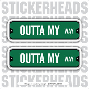 Green Street Signs -  Add Custom Text Message - Make Your Own Sticker