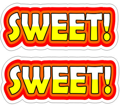 Sweet - 2 Stickers   -  Funny Sticker