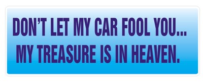 My Treasure Is In Heaven -  Religious Sticker