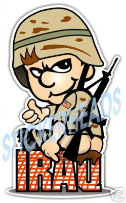 Soldier Poop shit on IRAQ   -   Military Sticker