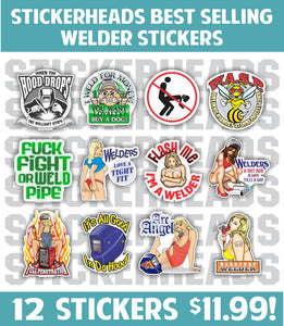 WELDER ( Best Selling ) Pack of 12 STICKERS   - welding weld sticker
