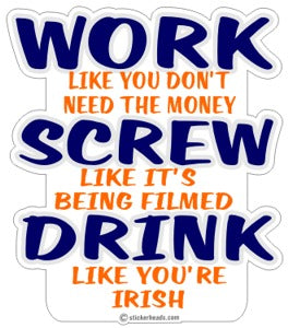Work Screw Drink -  Work Job Sticker