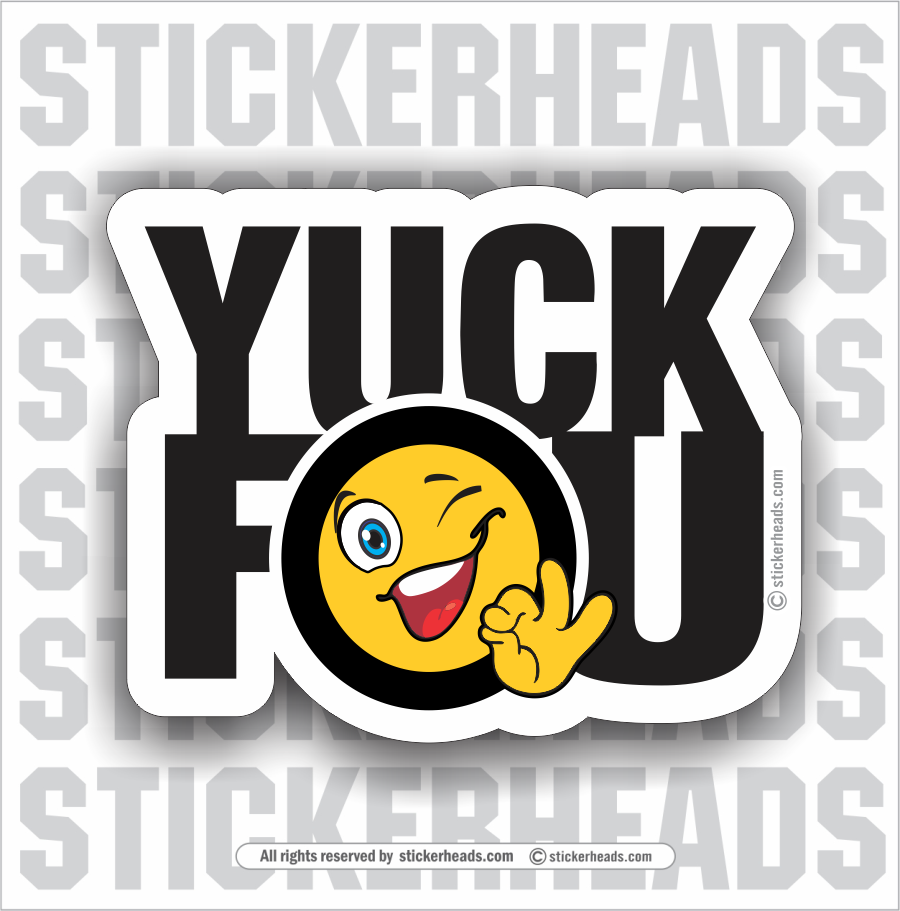 YUCK FOU - Funny face Okay sign  - Funny Sticker